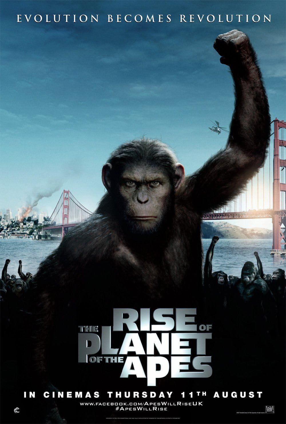 Download Rise of the Planet of the Apes (2011) Dual Audio {Hindi ORG+English} BluRay ESubs 1080p | 720p| 480p [300MB] download